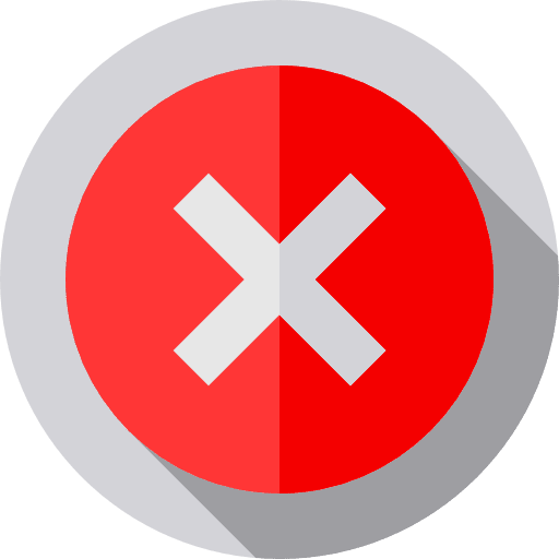 Cancel prohibition equis error icon