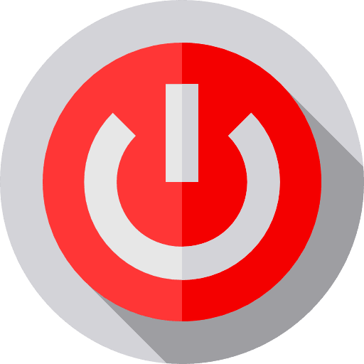 Power button red button multimedia option energy icon