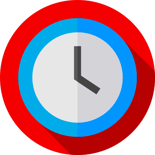 Wall clock time and date watch circular clock icon
