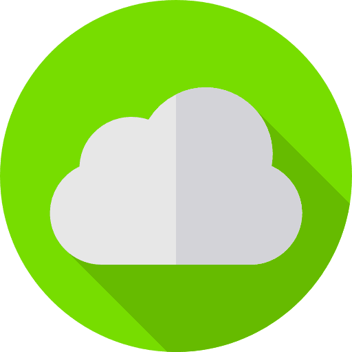 Cloud computing storage interface multimedia icon