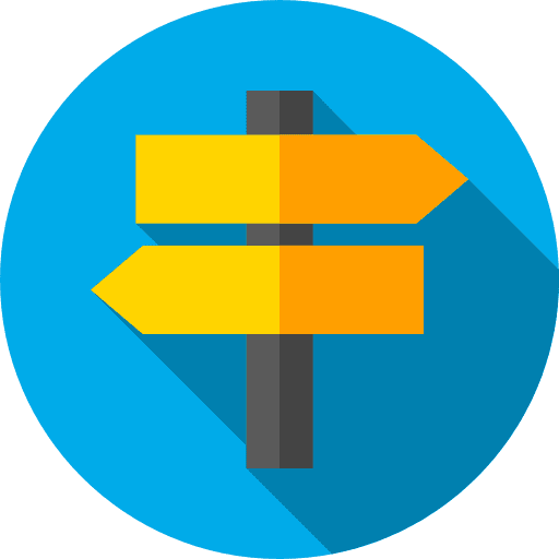 Direction signaling direction orientation icon