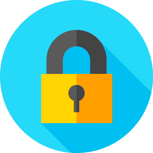 Padlock tools and utensils secure padlock icon