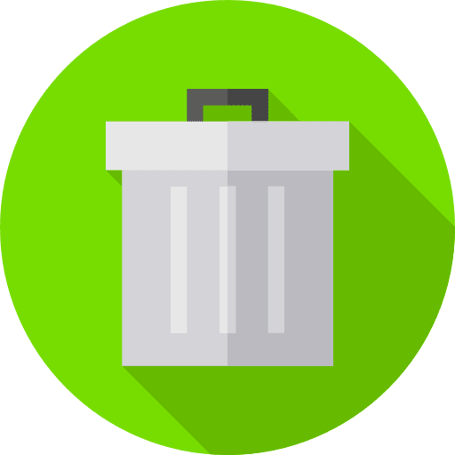 Trash bin garbage tools and utensils icon