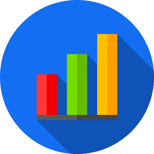 Bar chart stats analytics business icon
