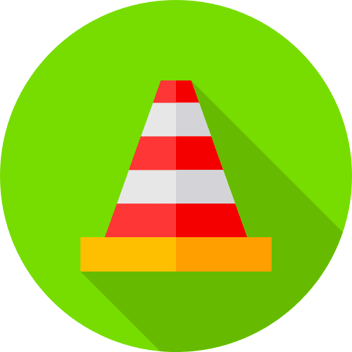 Cone bollards post construction and tools icon