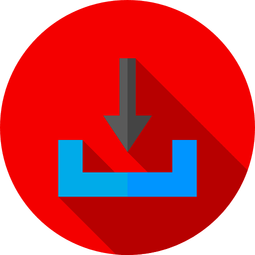 Download multimedia option orientation down arrow icon