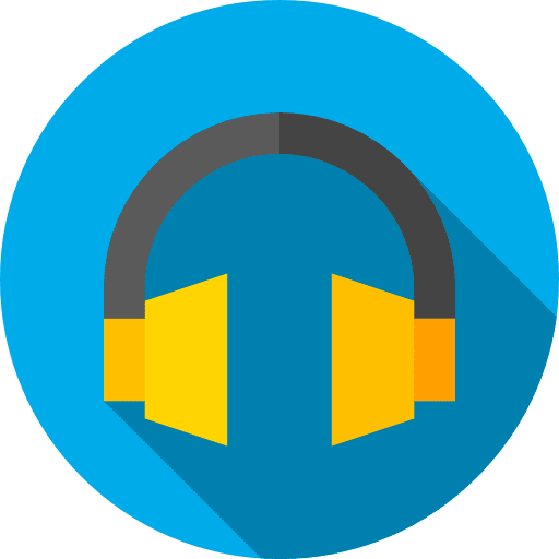 Headphones sound audio technology icon