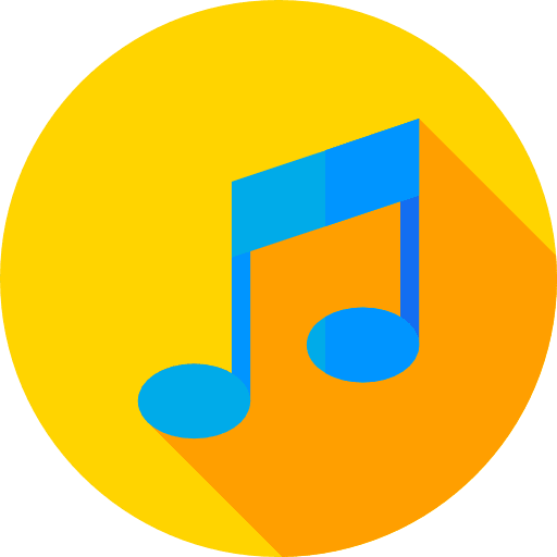 Music interface musical note song icon