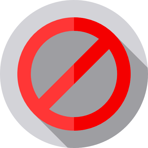 Prohibition cancel shapes and symbols signs icon