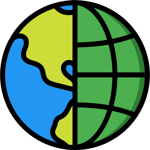 Globe global maps and flags world map icon