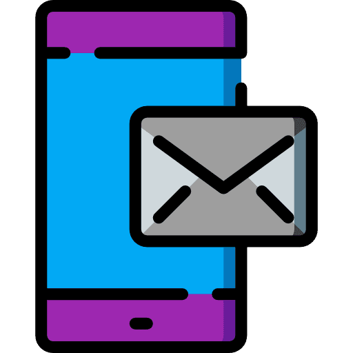 Text message cellphone technology icon