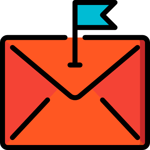 Email envelope message flag icon