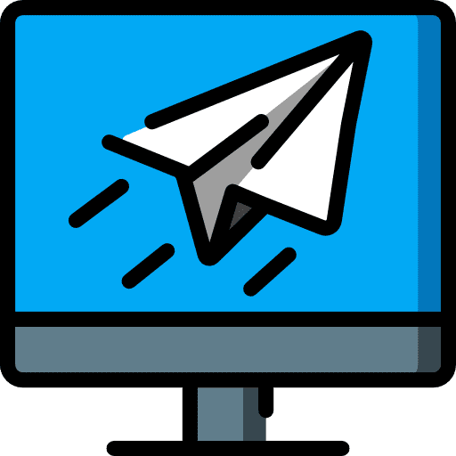 Mail monitor computer communications icon