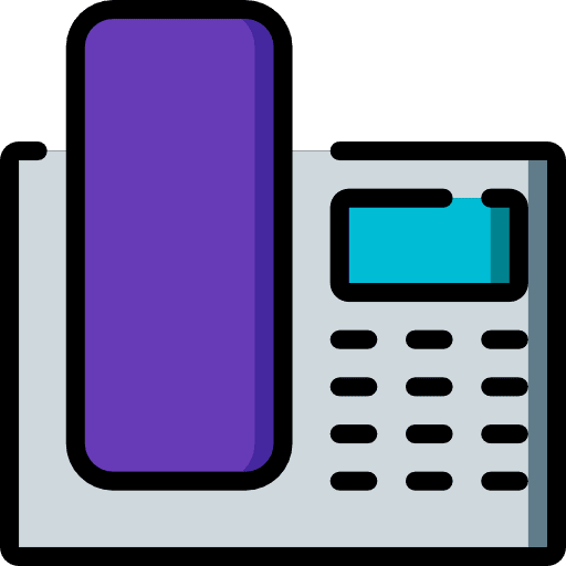 Telephone phone call vintage office material icon