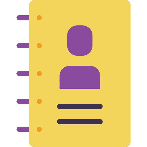 Address notebook agenda communications icon Address notebook agenda communications icon