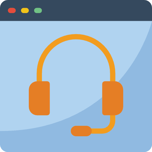 Video chat headphones chat web icon Video chat headphones chat web icon