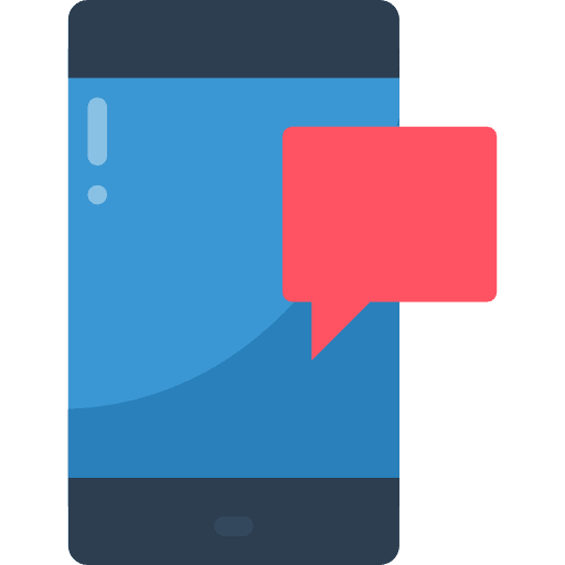 Chat technology cellphone touch screen icon Chat technology cellphone touch screen icon