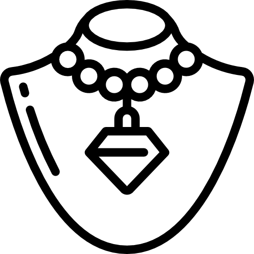 Necklace fashion elegant diamond icon