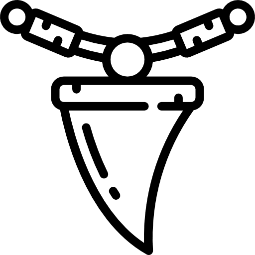 Tooth shark accessory necklace icon Tooth shark accessory necklace icon