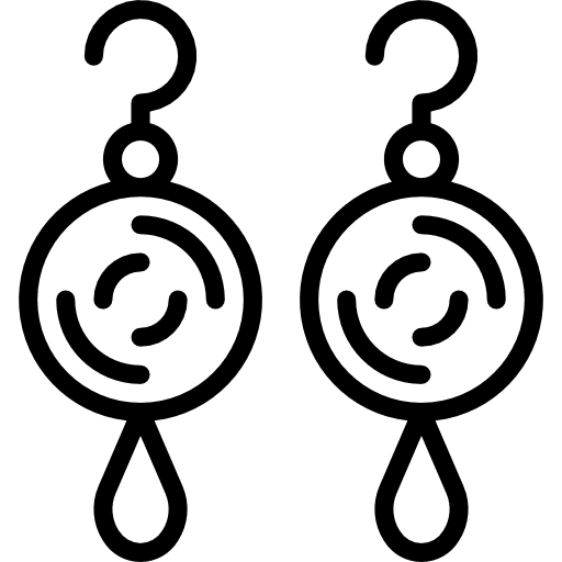 Earrings fashion elegant earrings icon Earrings fashion elegant earrings icon