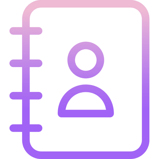 Contact book phone book contact person communications icon