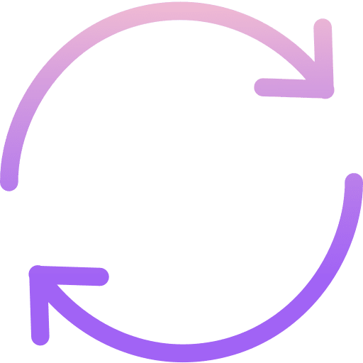 Recycle ongoing circular arrows flip icon