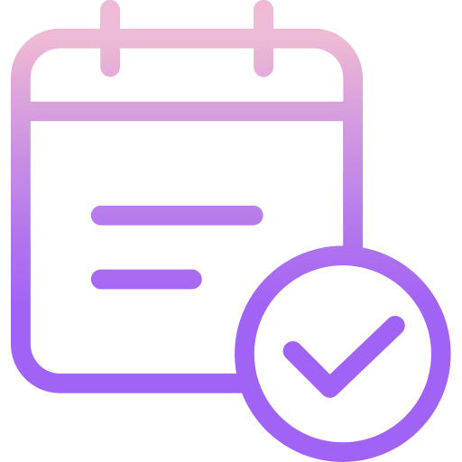 Calendar tick weeks days icon