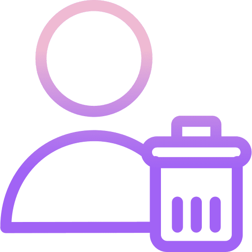 Delete user remove social avatar icon