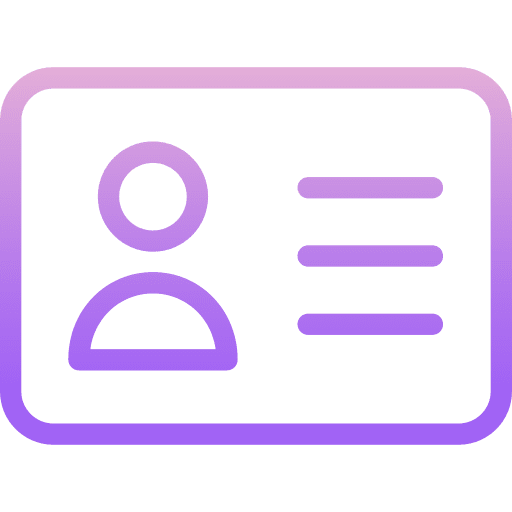 Identification card contact card icons icon