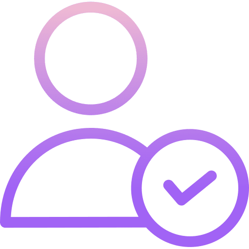 User profile check mark social icon