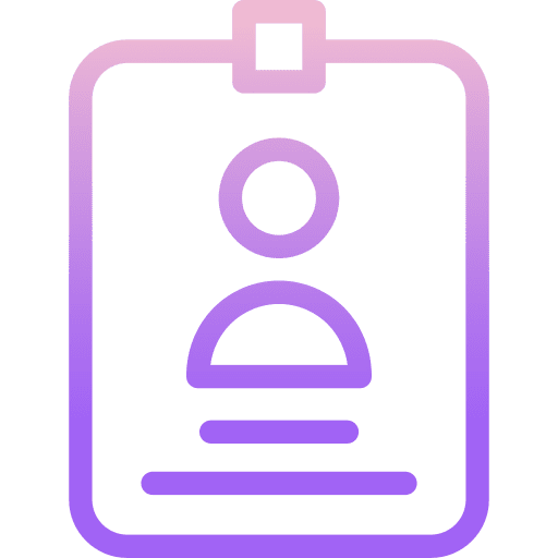 Identification identification pass id icon
