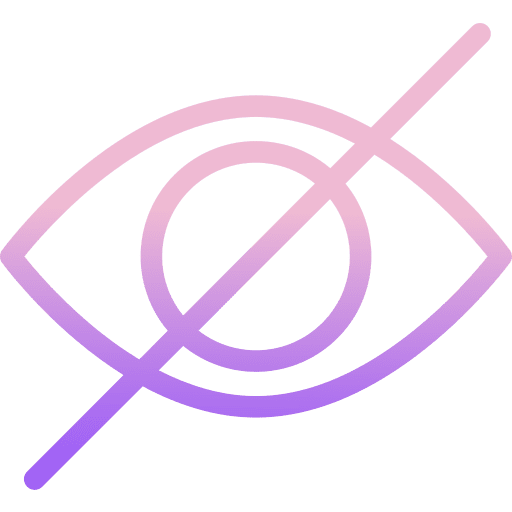 Blind color blind body part hide icon