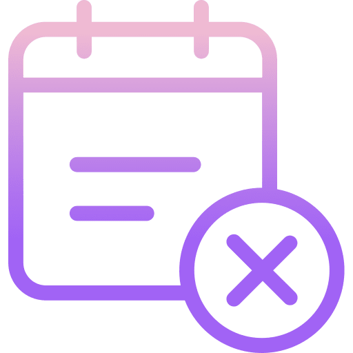 Calendar tools button cancellation icon