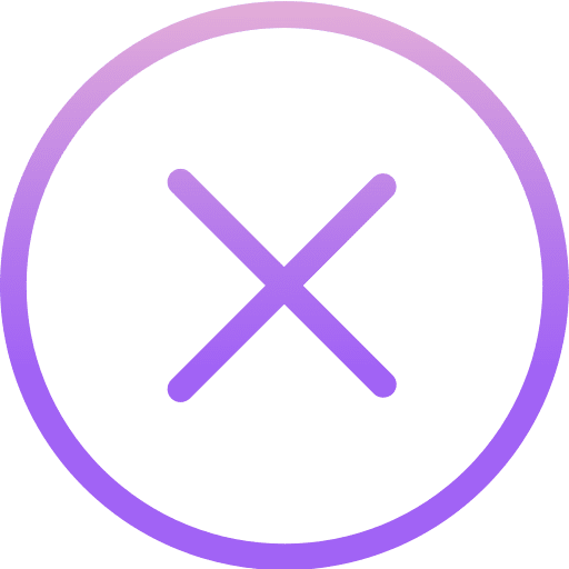 Cancel cross prohibition cancel icon