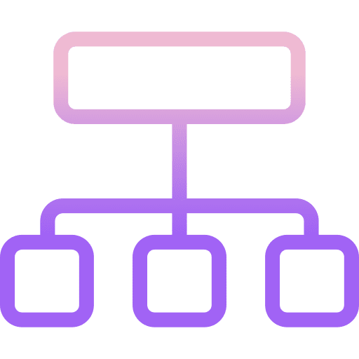 Diagram order organization hierarchical structure icon