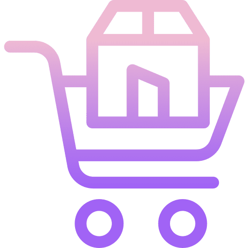 Cart box commerce store icon