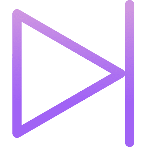 Forward arrow line controls icon