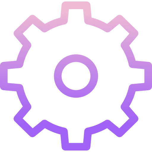 Gear settings configuration interface icon