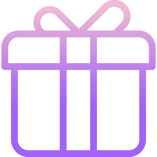 Present gift box commerce and shopping box icon