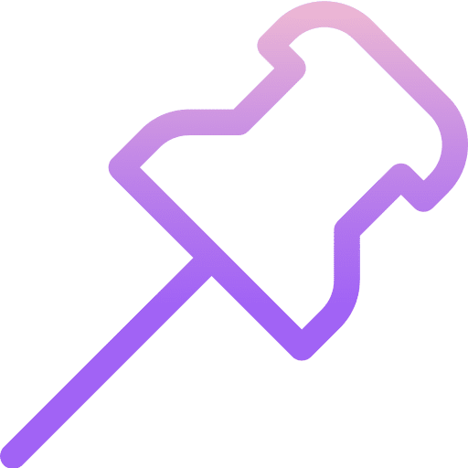 Pin office material tools and utensils push pin icon