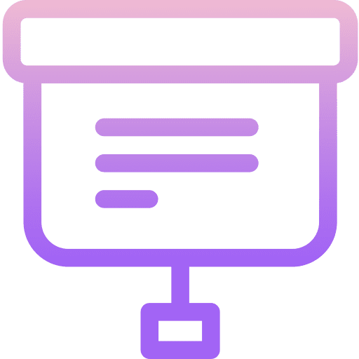 Presentation board graphic whiteboard icon