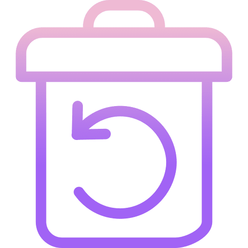 Recycle trash tin arrow icon