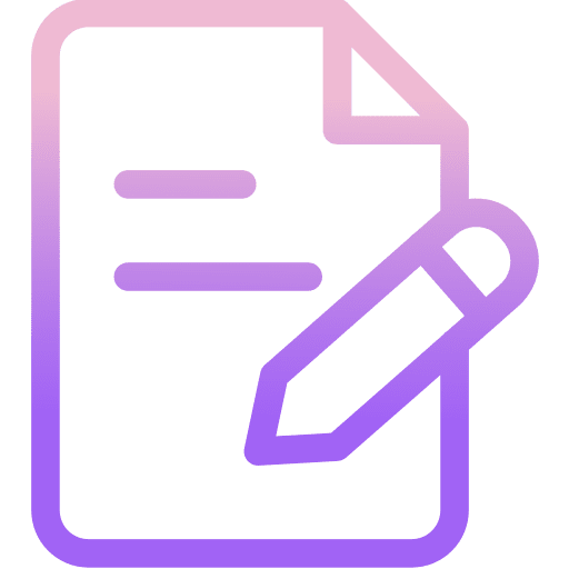 Writing business and finance inquiry pencil icon