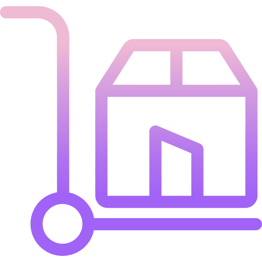 Trolley logistics delivery packing cart icon