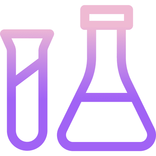 Tubes chemistry flasks science icon