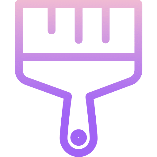 Brush artist paint brush tools and utensils icon