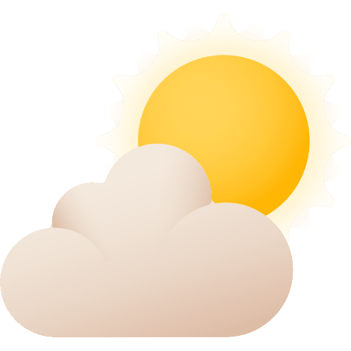 Cloudy nature sky clouds and sun icon