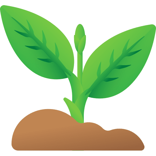 Sprout gardening nature growing seed icon