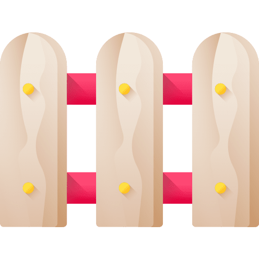 Fence farming and gardening architecture and city limits icon