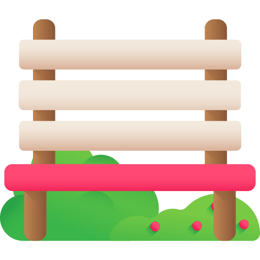 Bench seat rest area bench icon